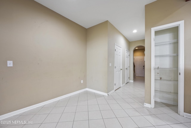 view of tiled spare room