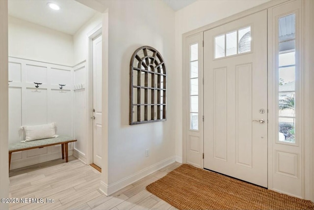 entryway featuring light wood-type flooring