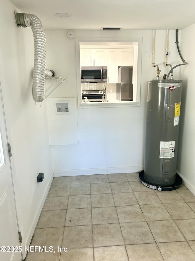 utilities featuring electric water heater