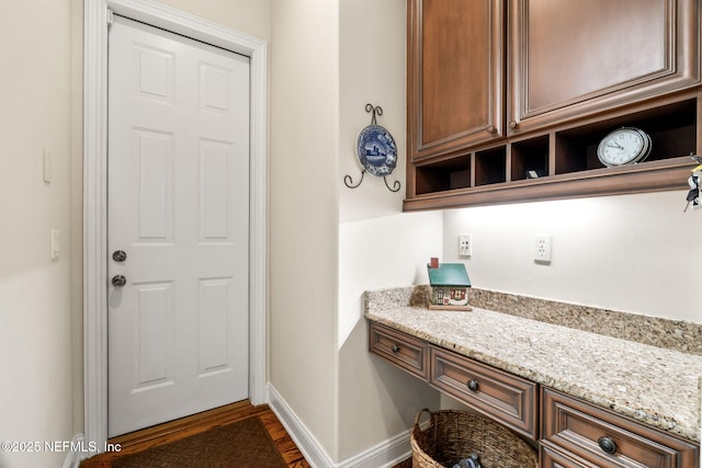 interior space featuring dark hardwood / wood-style flooring