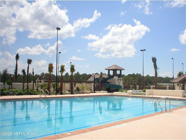 view of pool with a gazebo