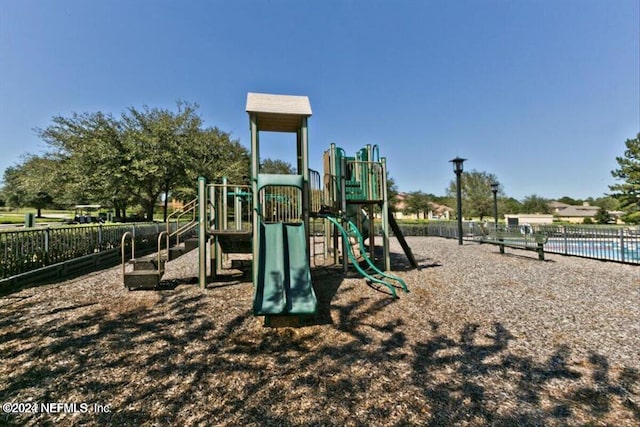 view of jungle gym