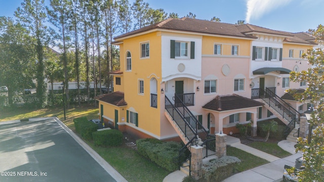 view of front of home with central AC