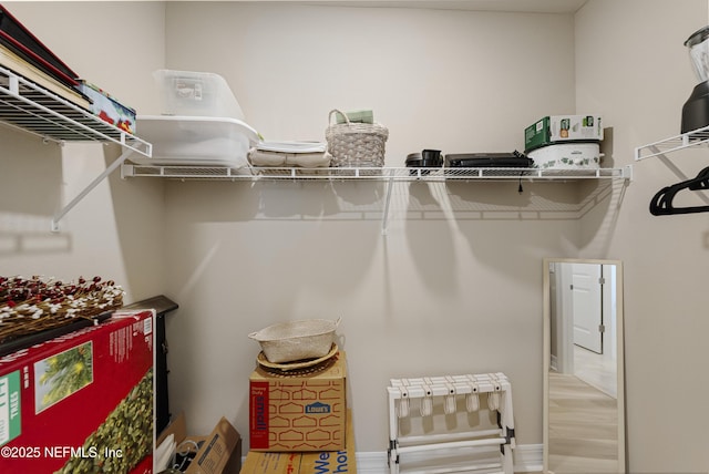 view of walk in closet