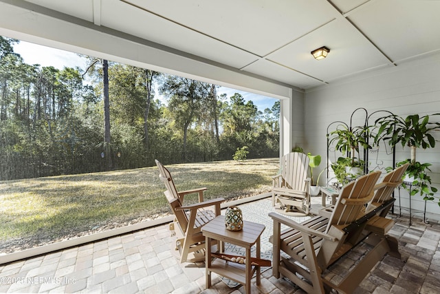 view of sunroom