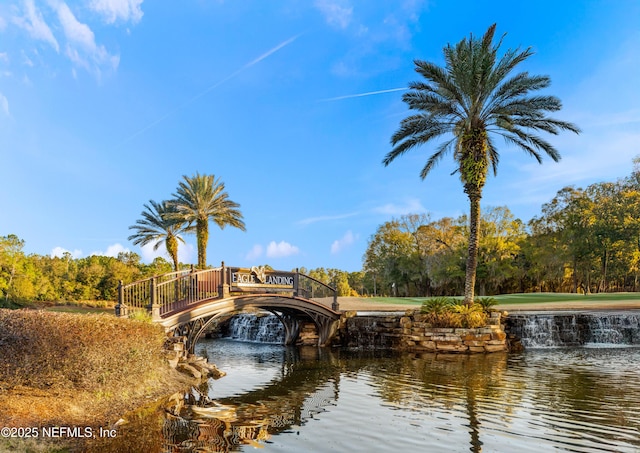 view of water feature