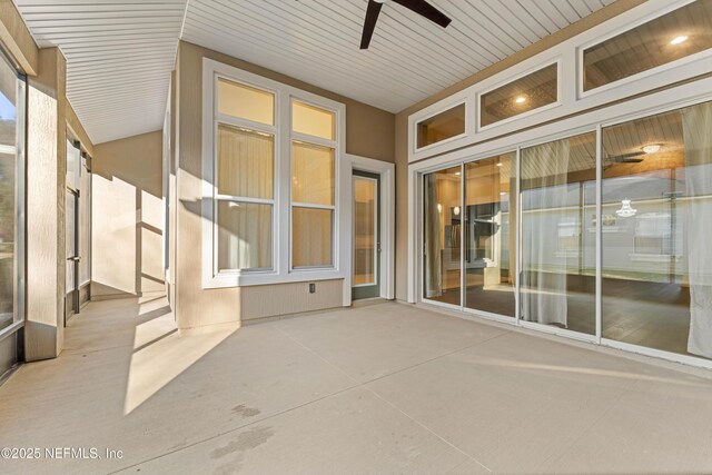 view of patio / terrace with ceiling fan