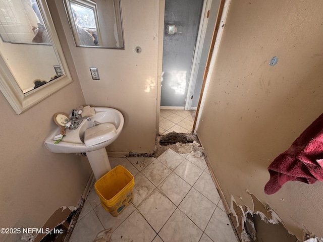 bathroom featuring tile patterned flooring