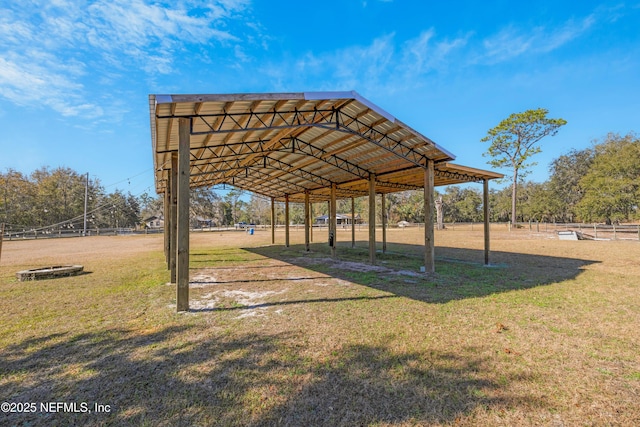 view of community featuring a yard