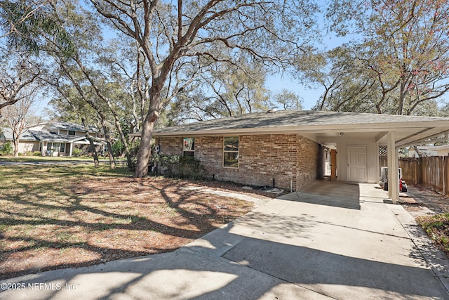 view of front of house with a carport