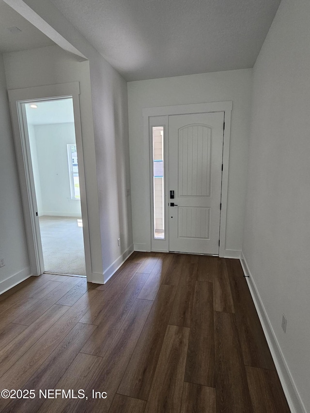 101 Erlking Ct, Saint Johns, FL 32259 - foyer entrance with dark wood-style flooring and baseboards