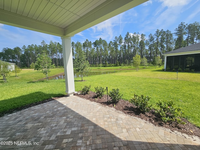 101 Erlking Ct, Saint Johns, FL 32259 - view of patio / terrace with view of scattered trees and a water view