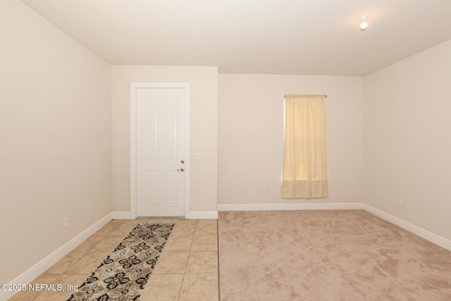 view of tiled spare room