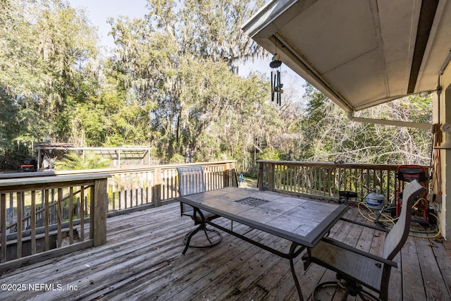 view of wooden terrace