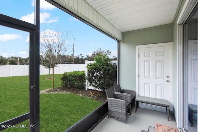 sunroom with a healthy amount of sunlight