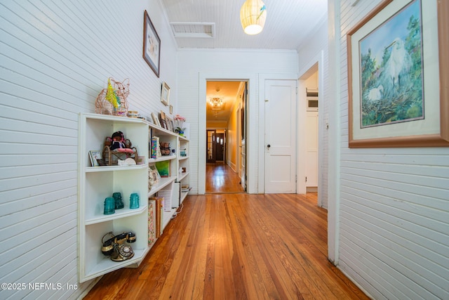 hall featuring hardwood / wood-style floors