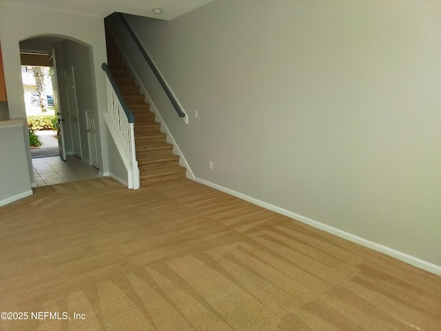 interior space with light colored carpet