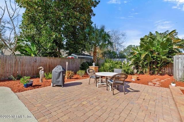 view of patio with grilling area