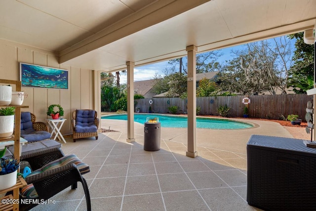 view of pool featuring a patio area