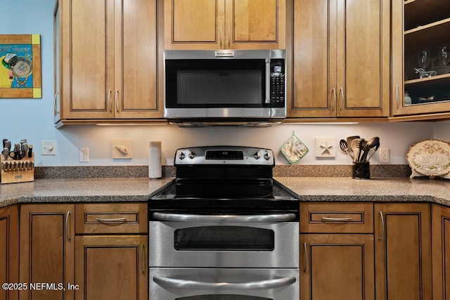 kitchen with appliances with stainless steel finishes