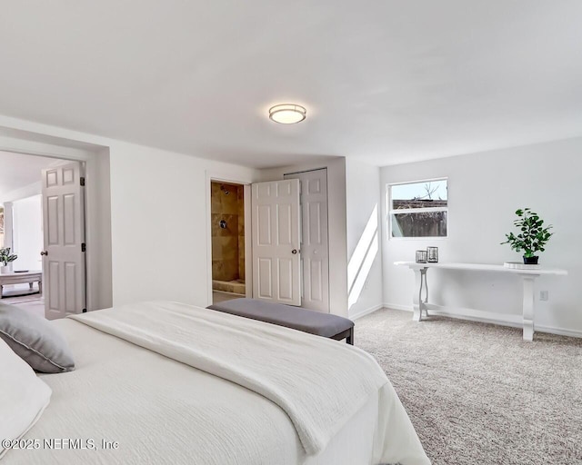 bedroom with carpet floors