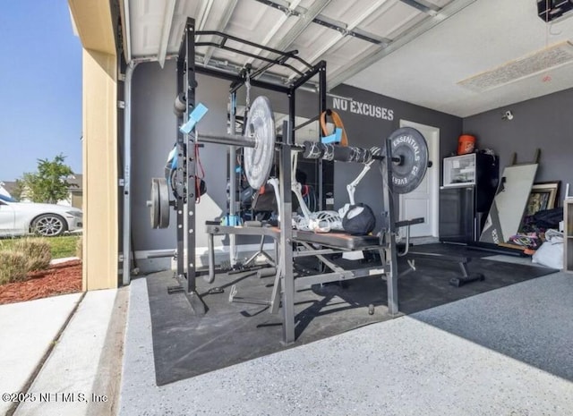 view of exercise room