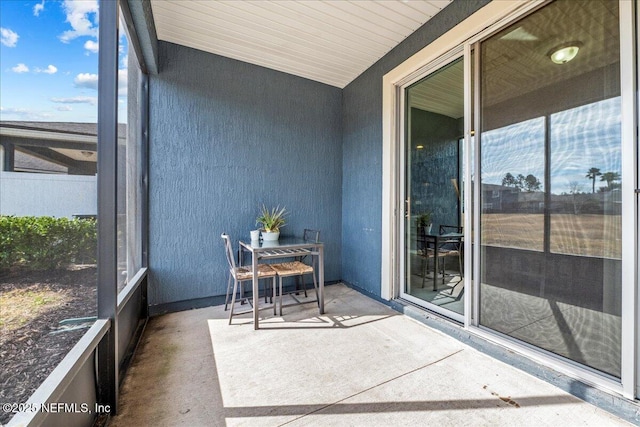 view of sunroom / solarium