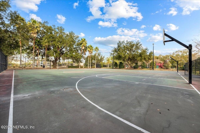 view of basketball court