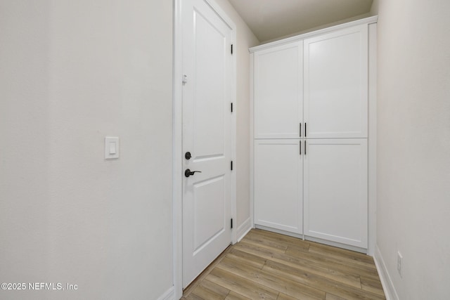 interior space featuring light wood-type flooring