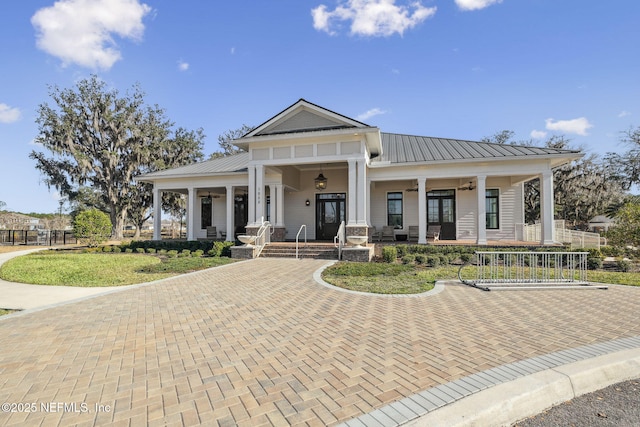 view of front of property with covered porch