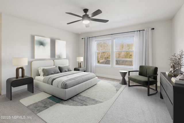 bedroom with ceiling fan