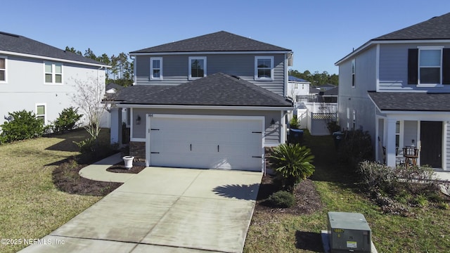 view of front property with a front lawn