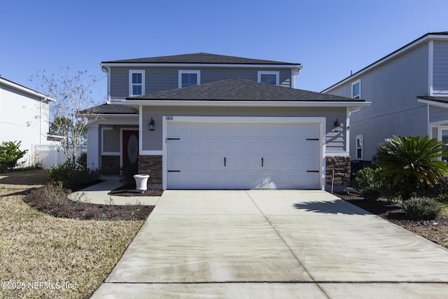 view of front property featuring a garage