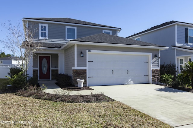 view of front of home featuring a garage