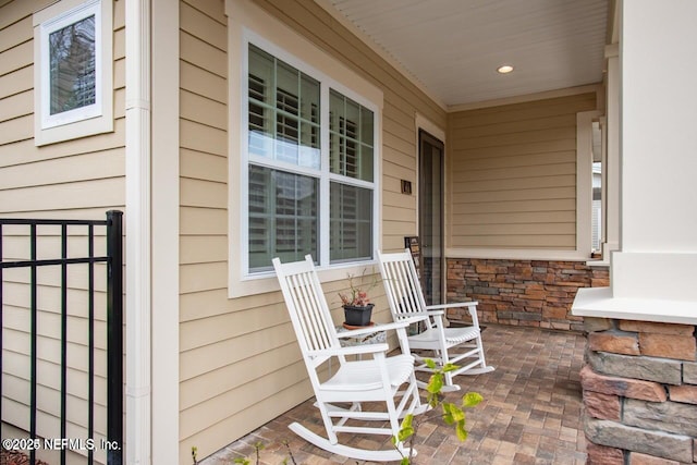 view of patio / terrace featuring a porch