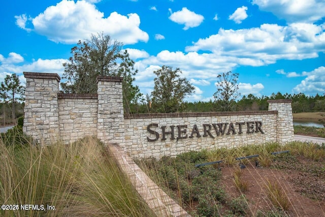 view of community sign