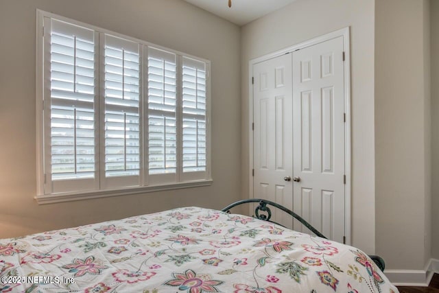 bedroom with a closet