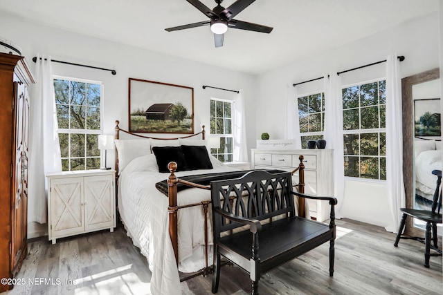 bedroom with wood-type flooring