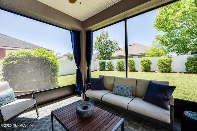 view of sunroom / solarium