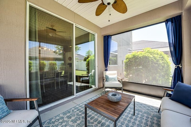 view of sunroom / solarium