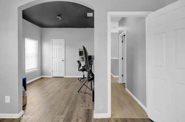 interior space featuring light hardwood / wood-style flooring