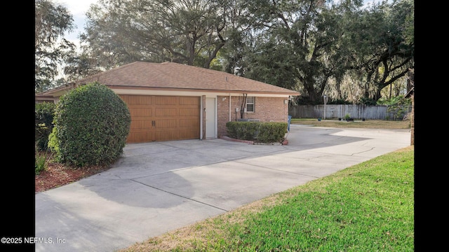 exterior space featuring a garage