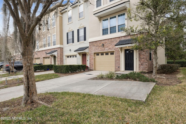 view of property with a garage