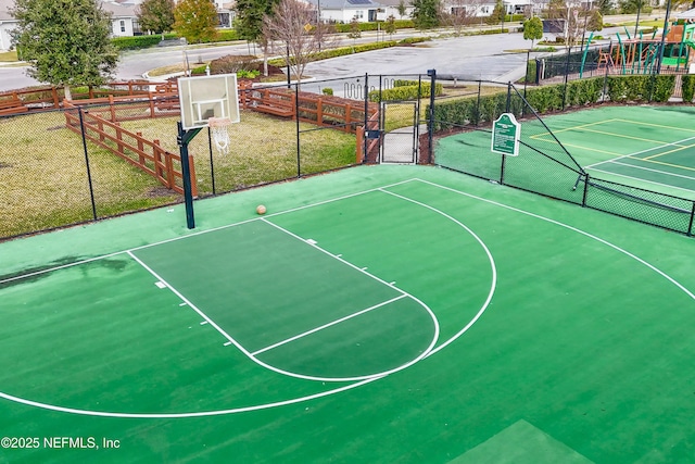 view of sport court