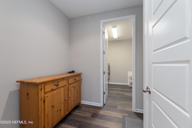 interior space with hardwood / wood-style floors