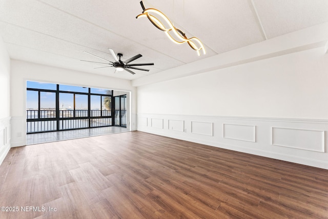 2280 Shepard St Unit 204, Jacksonville, FL 32211 - empty room with hardwood / wood-style floors and ceiling fan