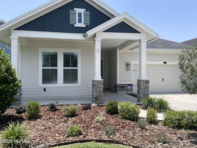 88 Shadow Ridge Trl, Ponte Vedra, FL 32081 - craftsman-style house featuring board and batten siding, a garage, a porch, and driveway