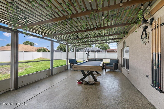 view of sunroom