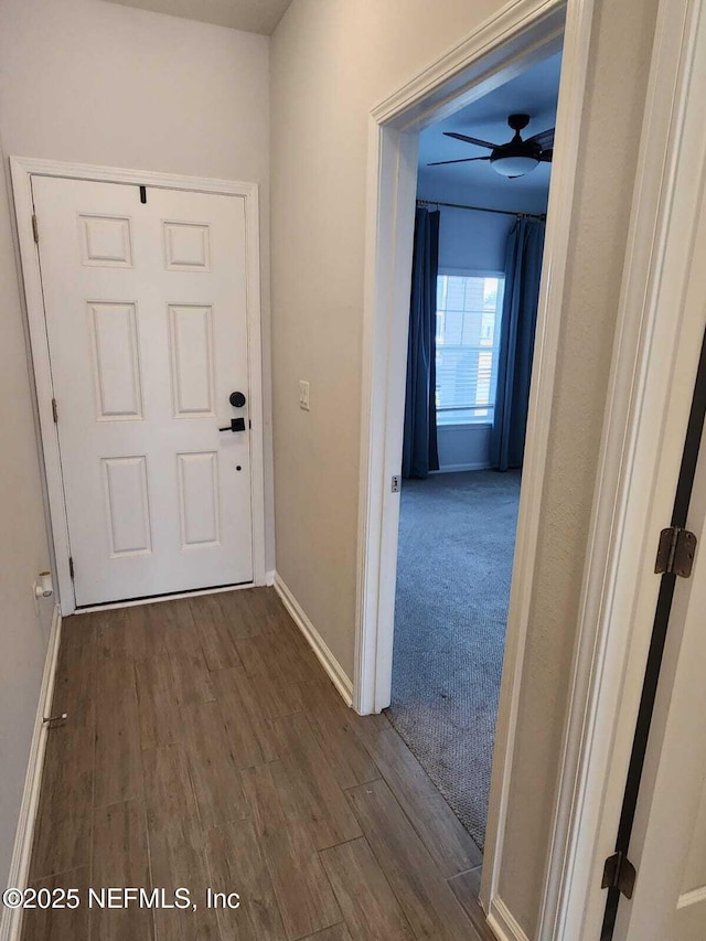 interior space featuring dark hardwood / wood-style floors