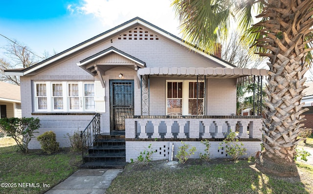 view of front of house with covered porch